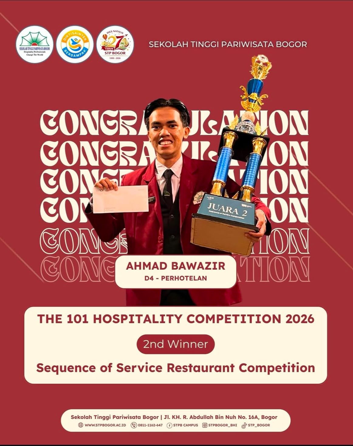 THE 101 HOSPITALITY COMPETITION 2026 — Sequence of Service Restaurant Competition